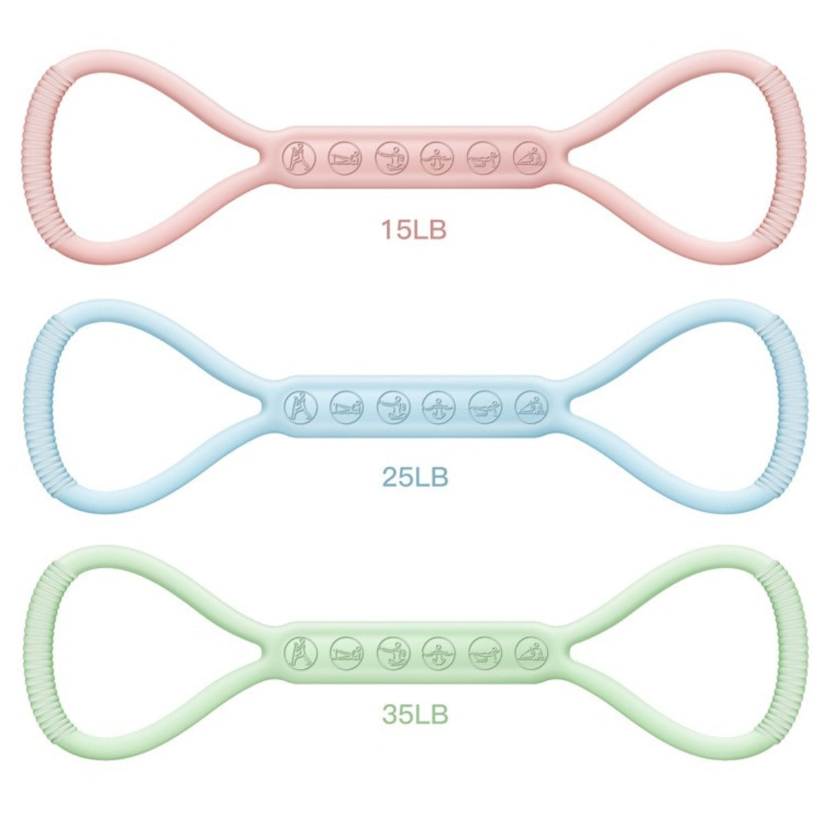 8-character Puller, 8-character Silicone Yoga Auxiliary Home Elastic Band Mini Band Kit, A Set Of 3, Light Three Medium, And Heavy Lower Body Loop Resistance Bands For Legs And Booty